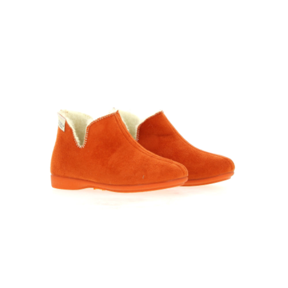 Stivaletti alcantara lana vergine arancio kids