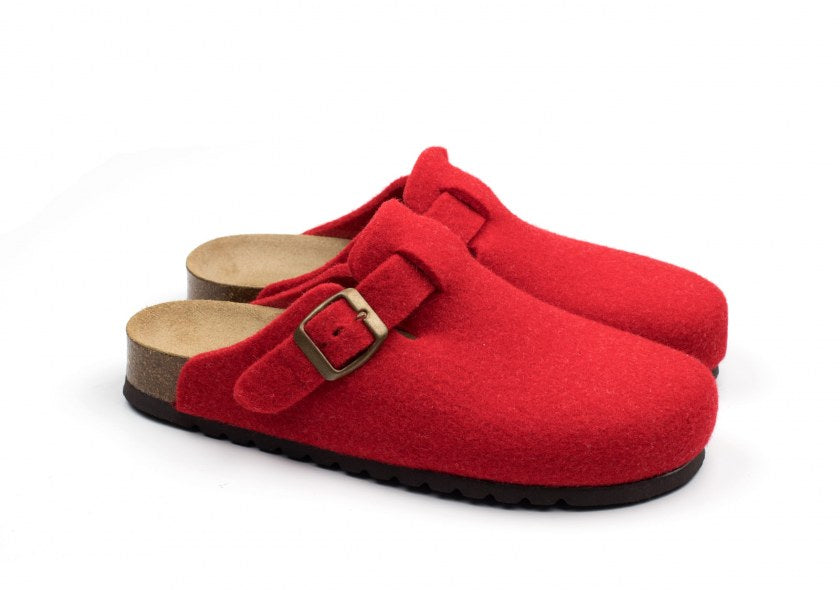 Sabot in feltro rossi