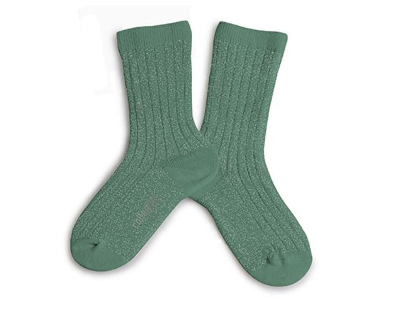 Calzini glitter verde acqua Collégien