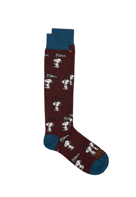Calzini Snoopy flag bordeaux
