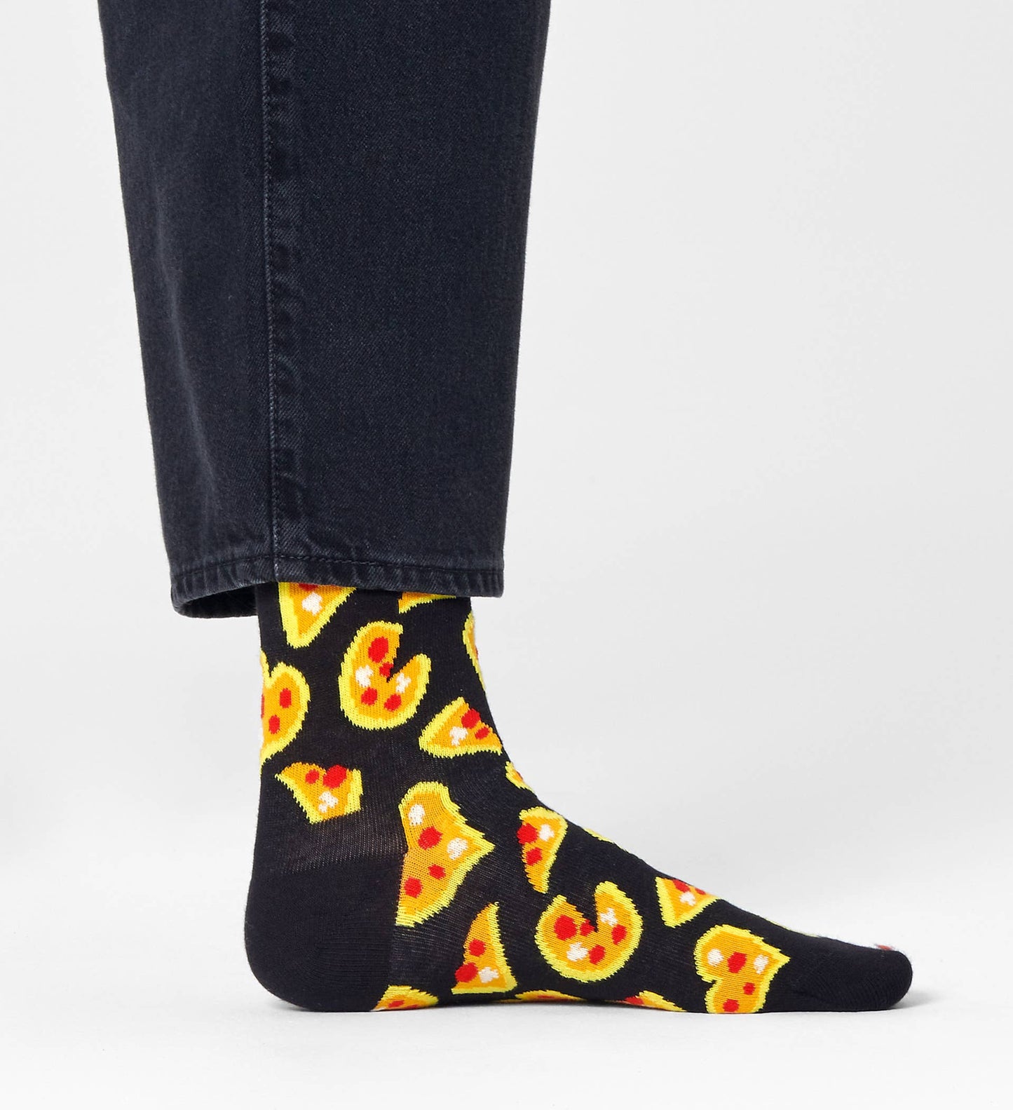 Calzini Pizza love black