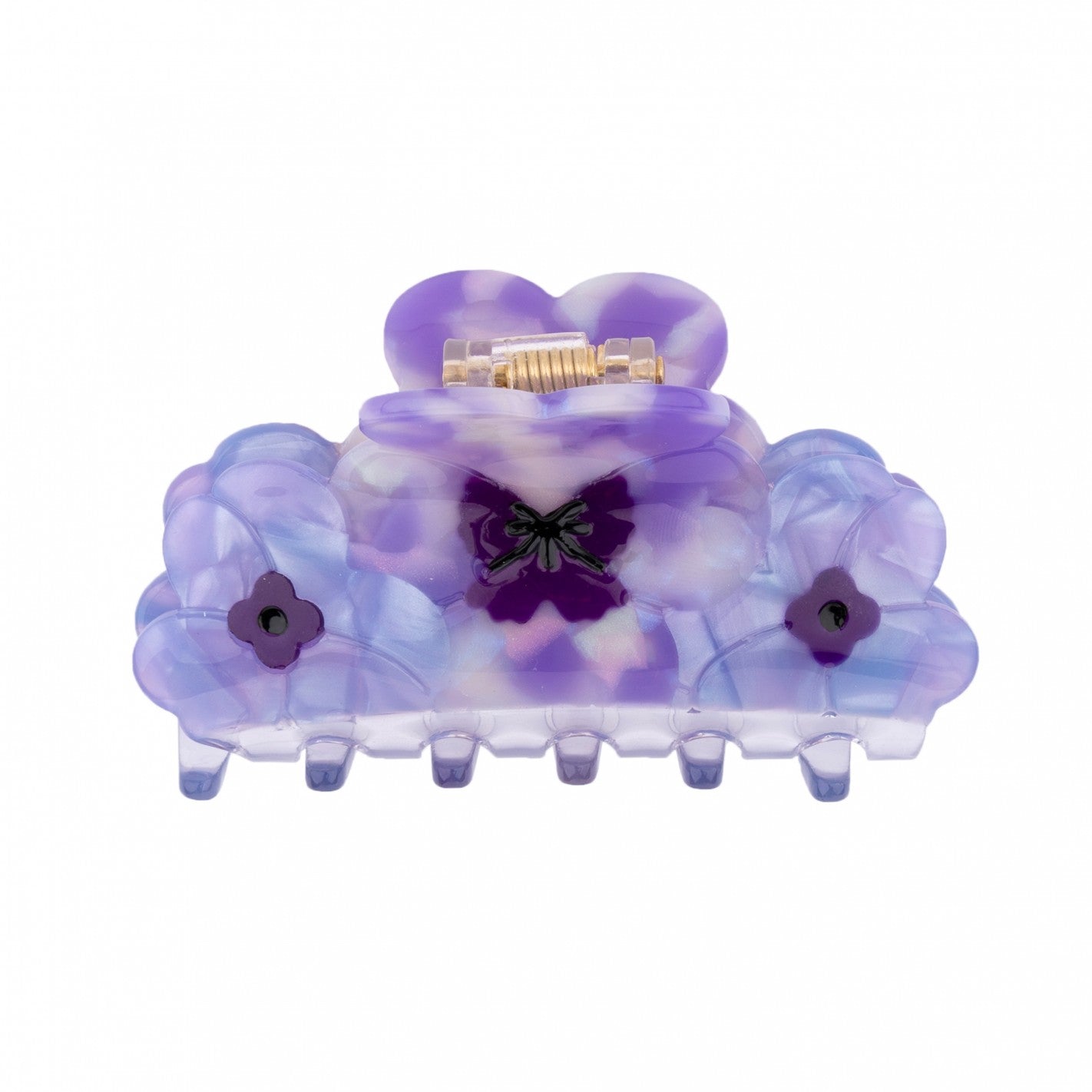 Molletta a pinza tris violette