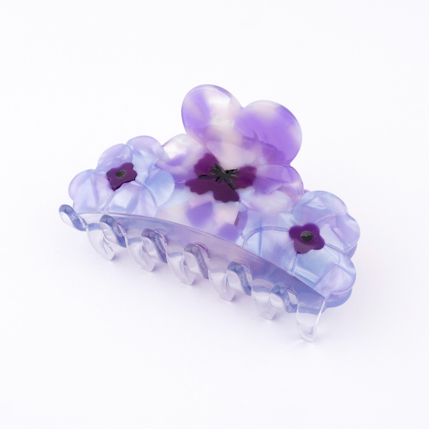Molletta a pinza tris violette