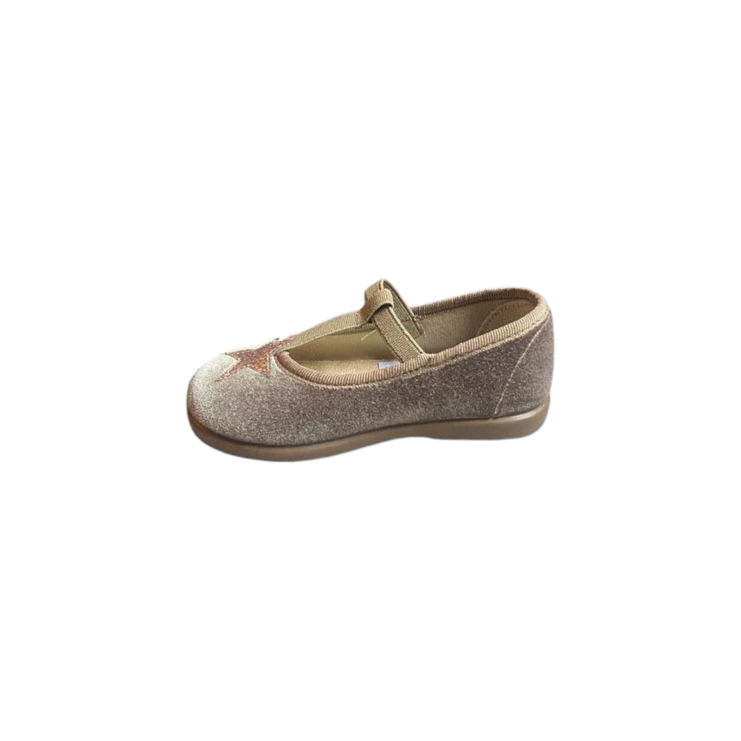 Ballerine di velluto beige con stella