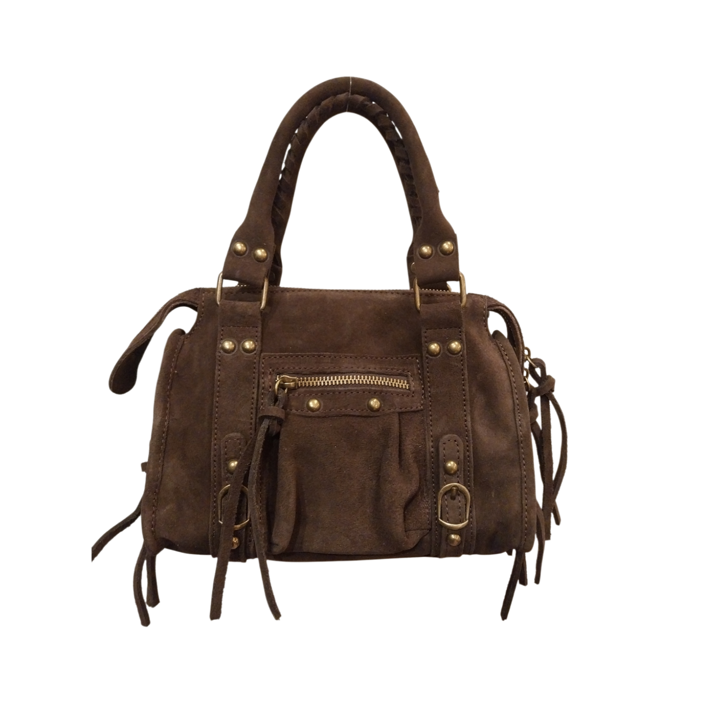 Borsa Mini Bag pelle scamosciata testa di moro