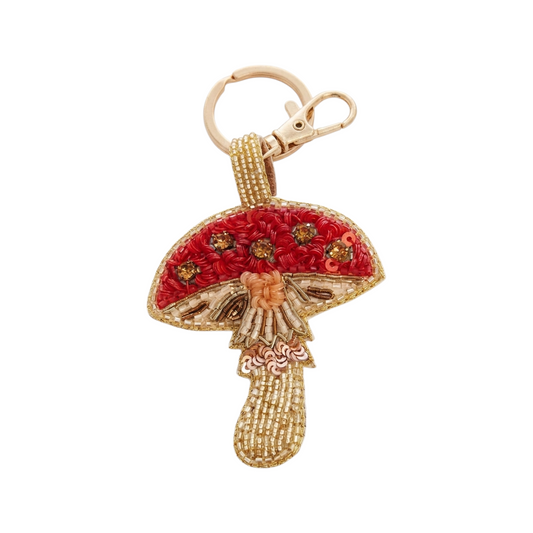 Bag Charm ricamato Fungo