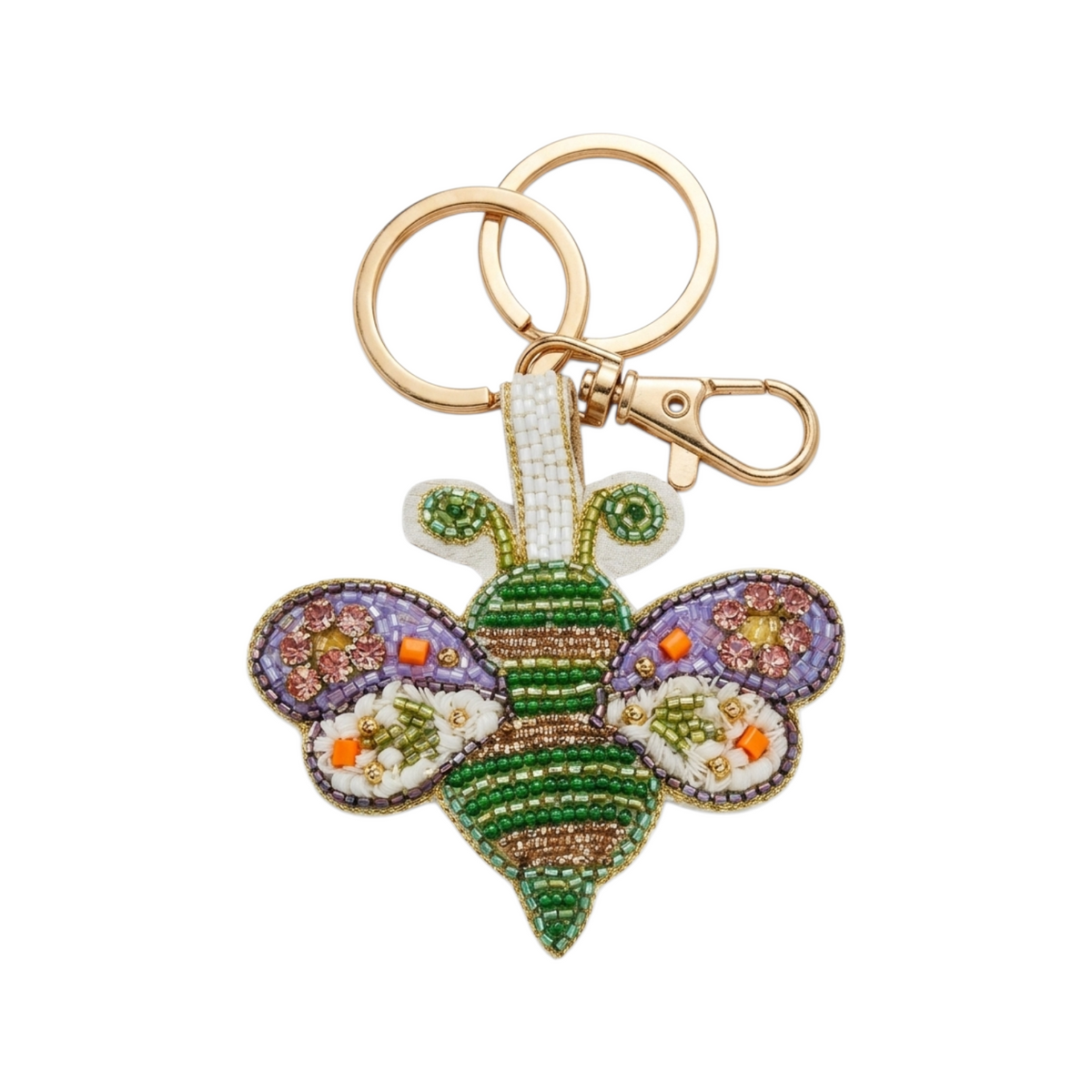 Bag Charm ricamato Ape colorata
