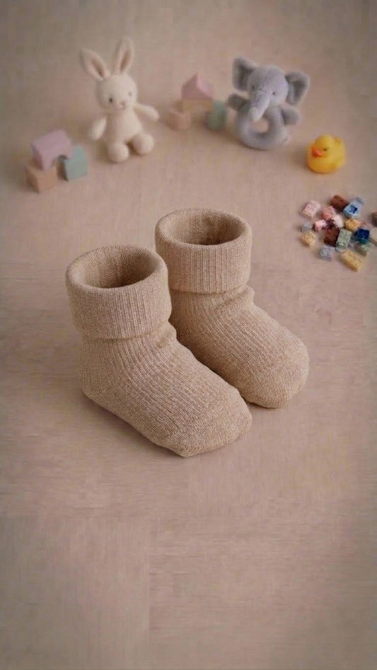 Calze corte baby beige