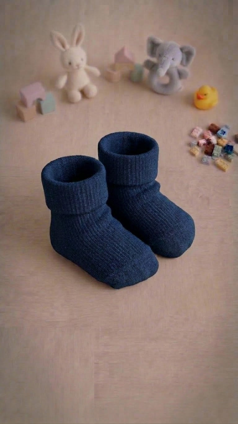 Calze corte baby blu notte