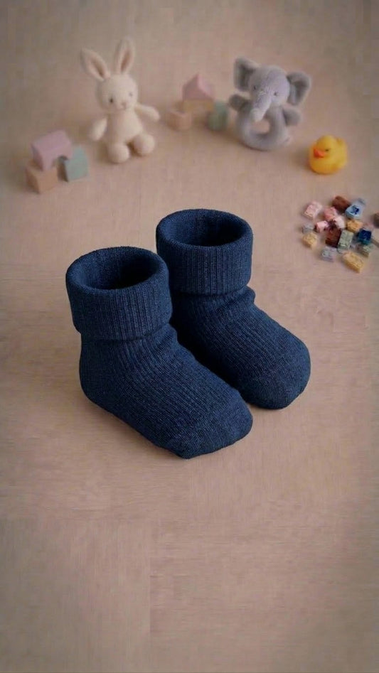 Calze corte baby blu notte