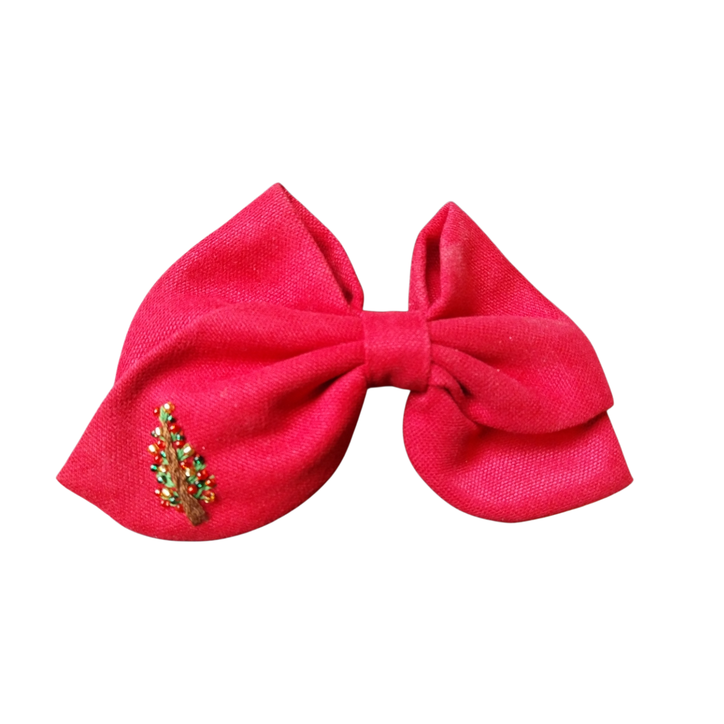 Fiocco per capelli rosso grande Natale albero 2