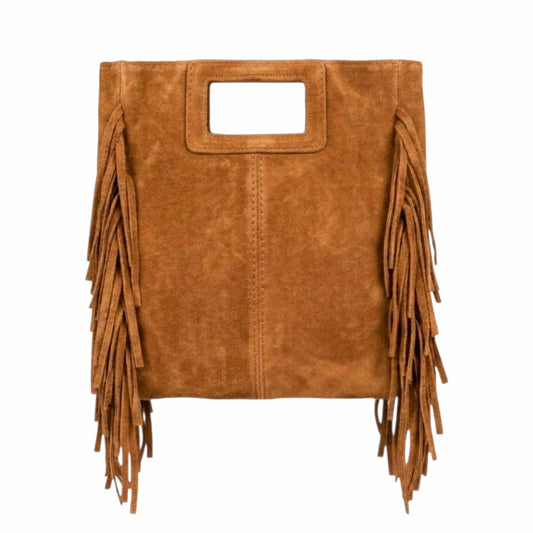 Borsa Maxi Suede con frange bruciato
