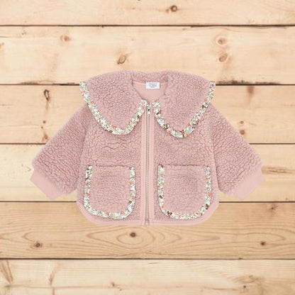 Giacca teddy con motivo liberty