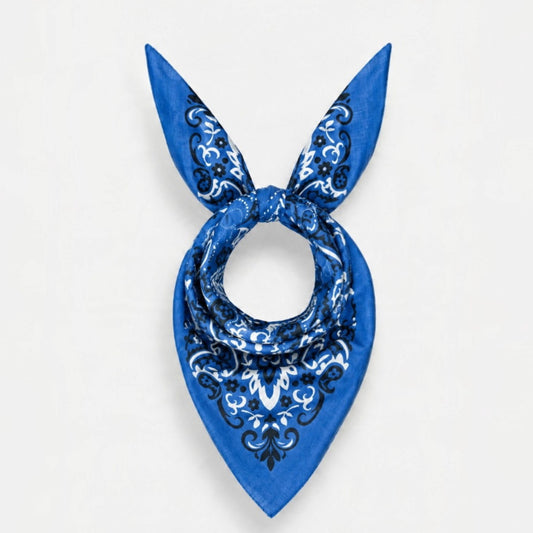Sciarpa Bandana Cotone Bluette