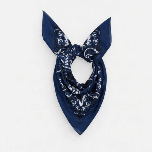 Sciarpa Bandana Cotone Blu notte