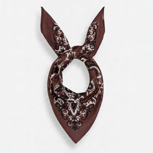 Sciarpa Bandana Cotone Marrone