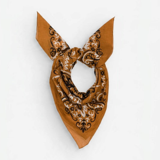 Sciarpa Bandana Cotone Senape
