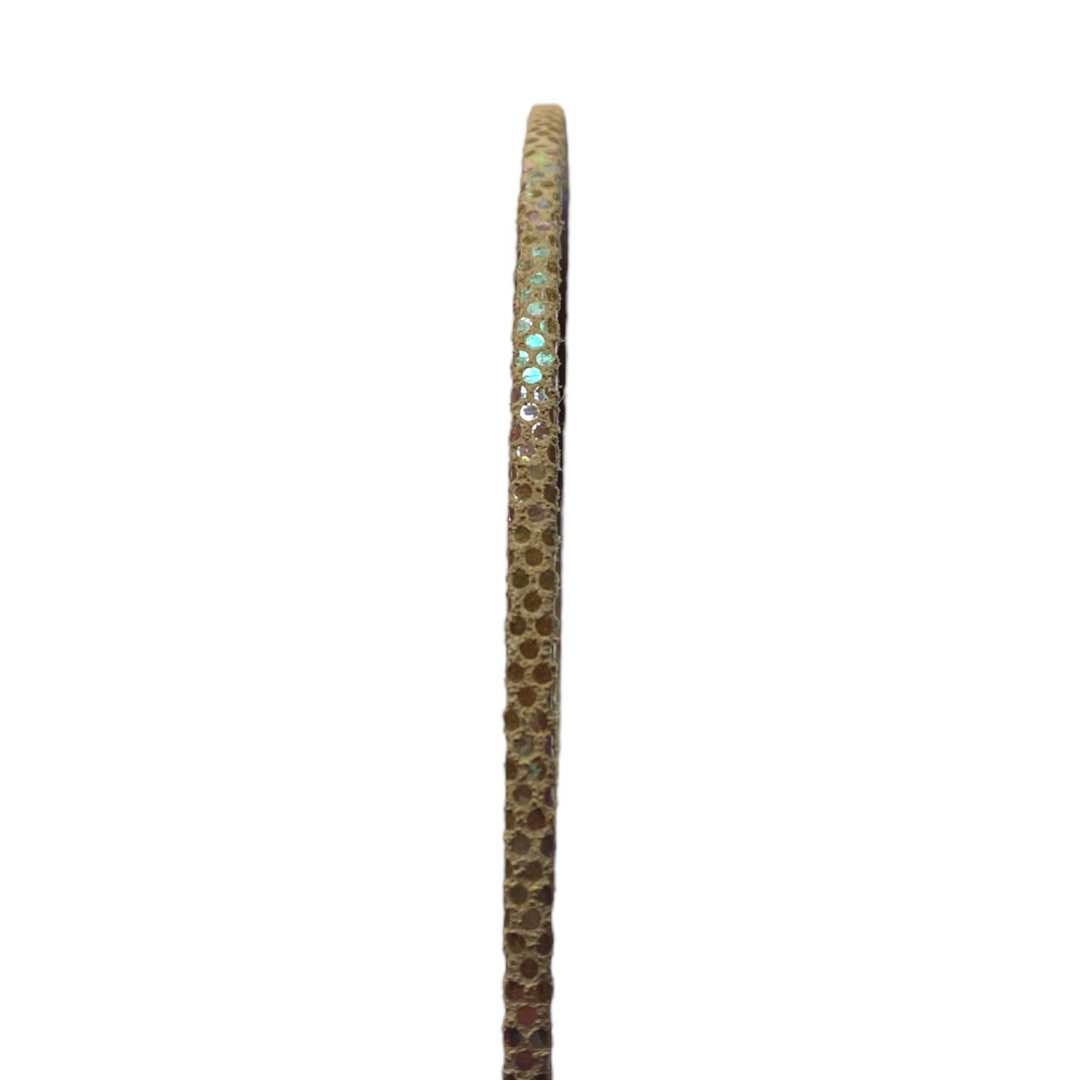 Cerchietto in ecopelle glitterata beige