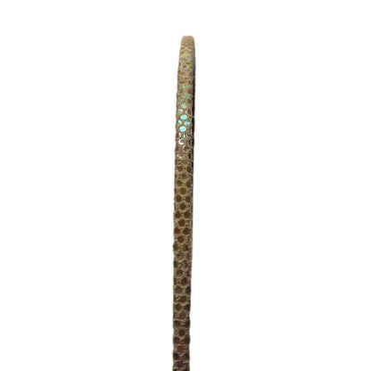 Cerchietto in ecopelle glitterata beige