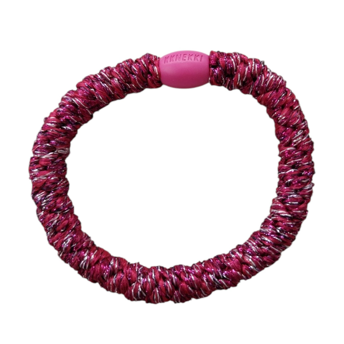 Knekki Elastico per capelli Glitter Fuxia e silver