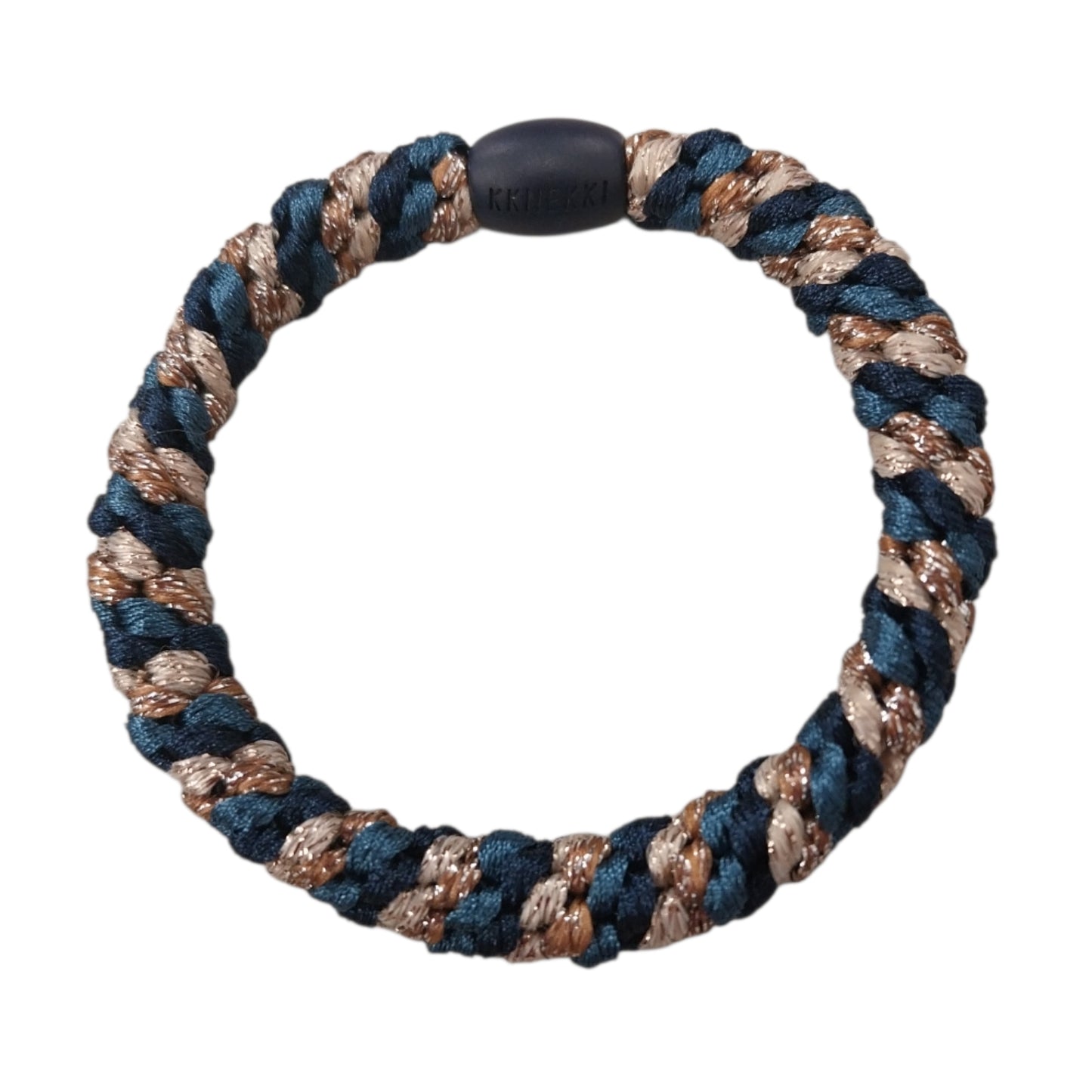 Knekki Elastico per capelli Glitter Dark blue e gold