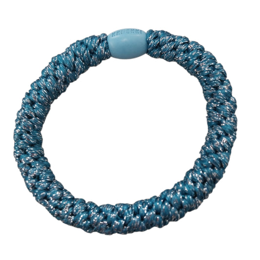 Knekki Elastico per capelli Glitter Silver Light ocean blue