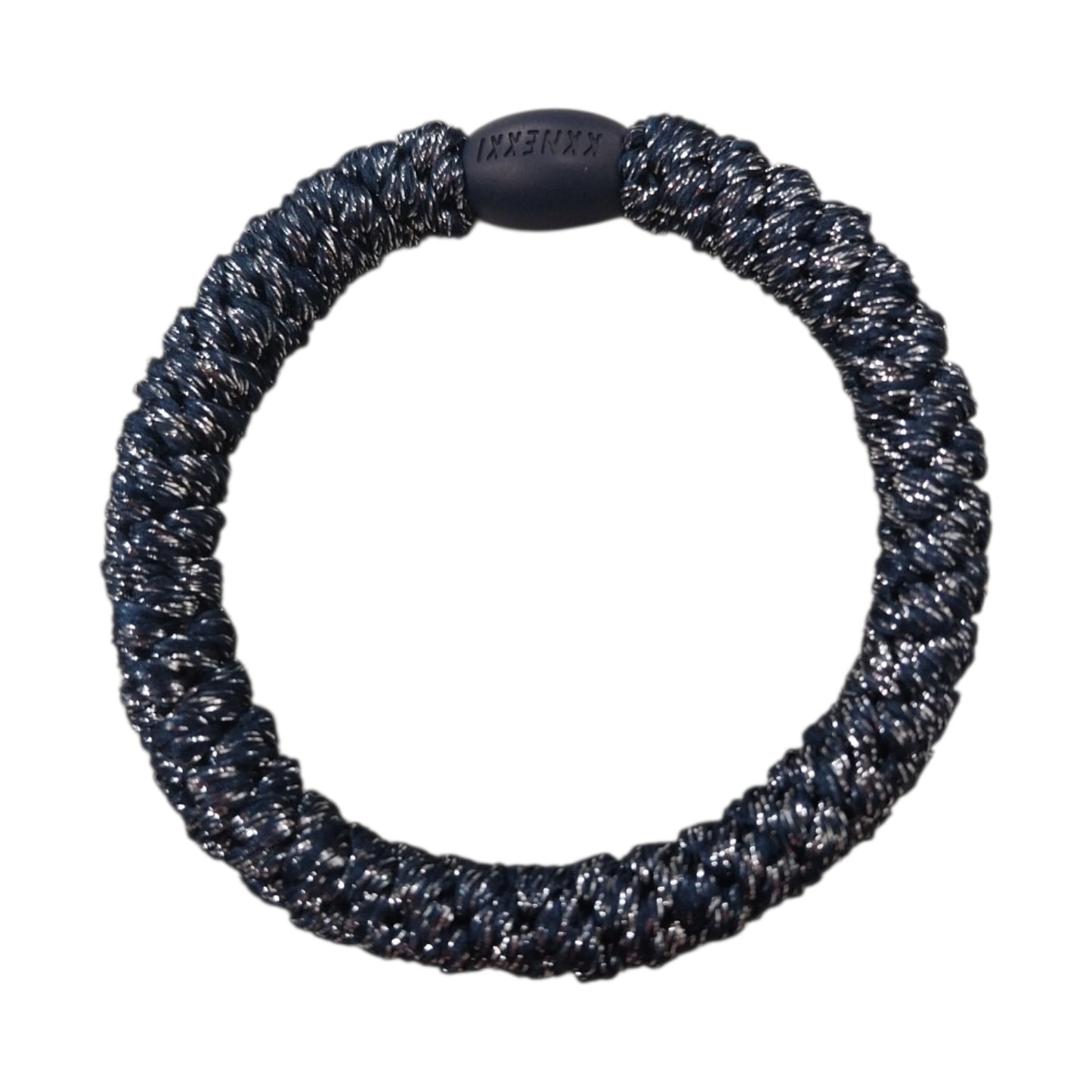 Knekki Elastico per capelli Glitter Silver dark blue