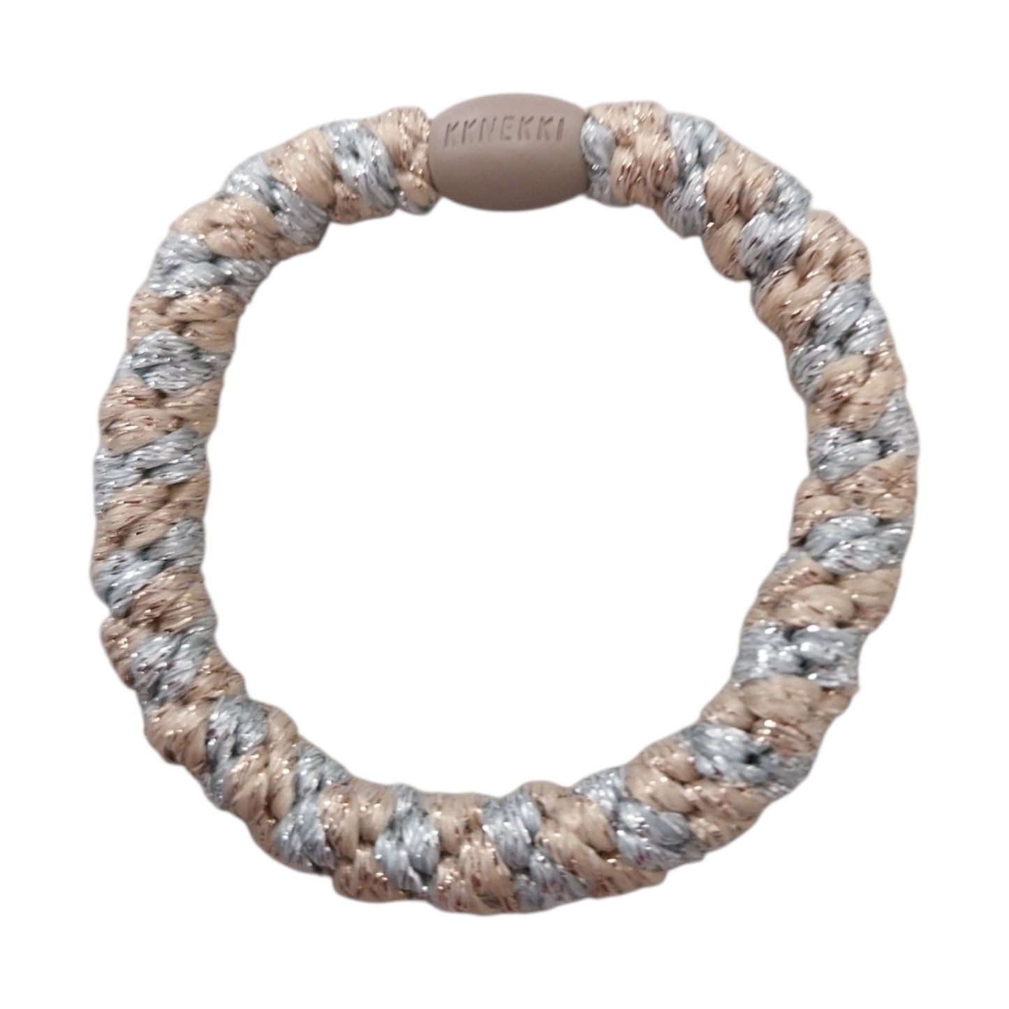 Knekki Elastico per capelli Glitter Silver beige