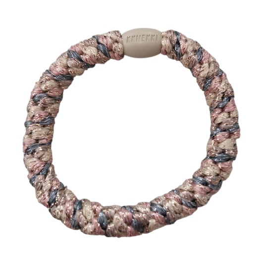 Knekki Elastico per capelli Glitter Beige e pink