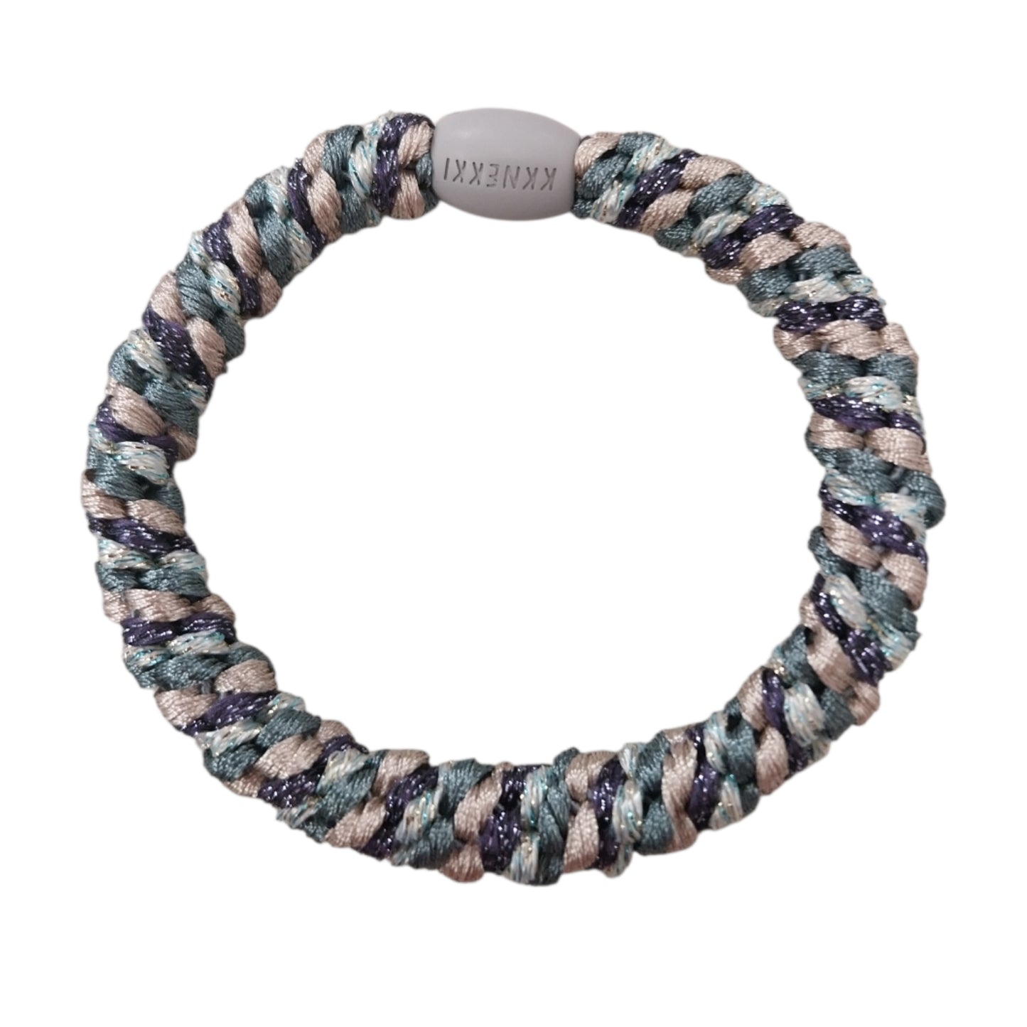Knekki Elastico per capelli Glitter Silver gray and purple