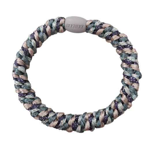 Knekki Elastico per capelli Glitter Silver gray and purple