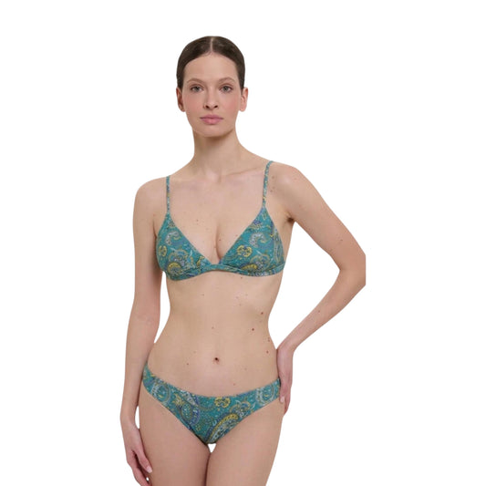 Costume bikini slip classico donna Cachemire verde Liberty