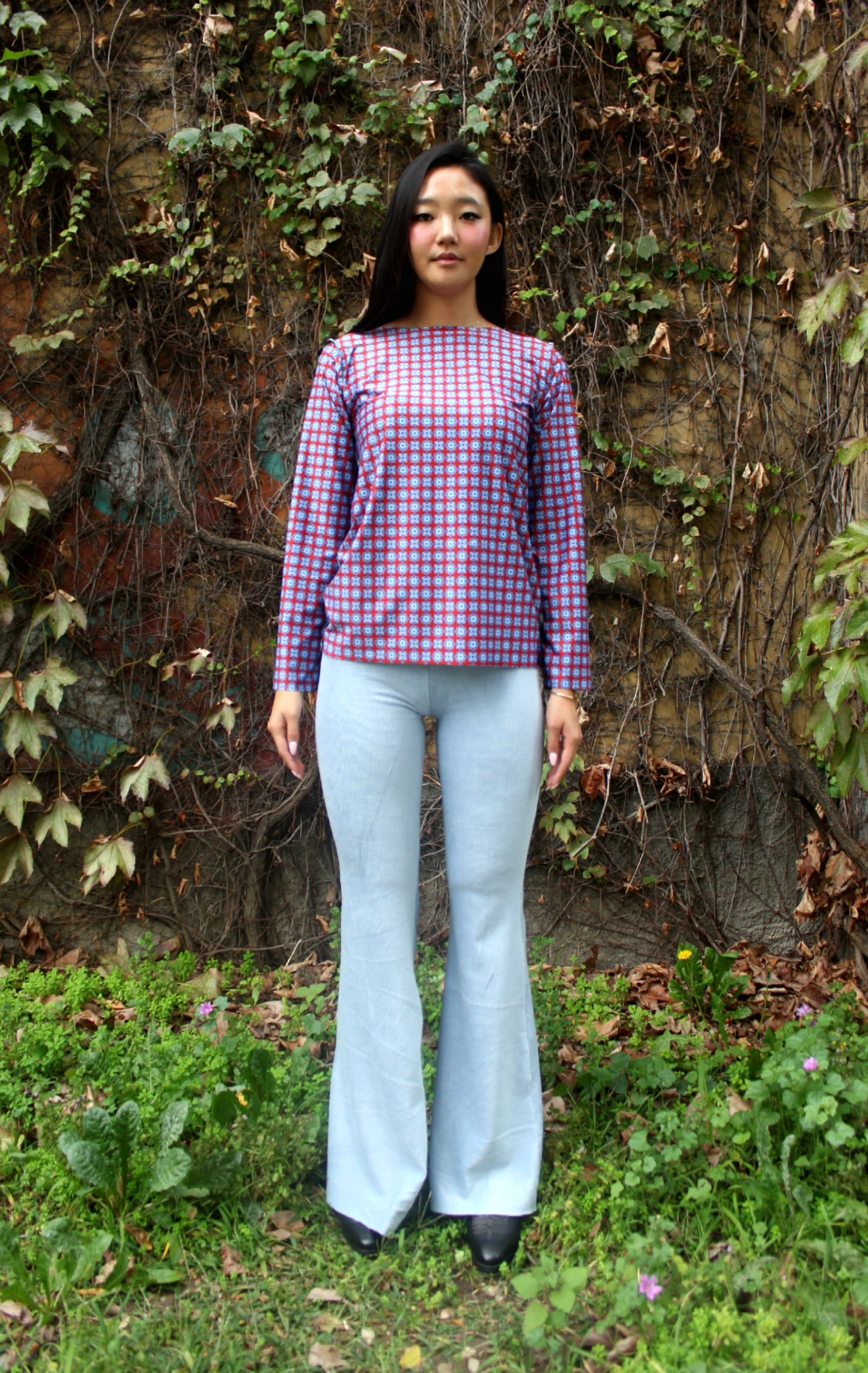 Maglia maniche lunghe elasticizzata peso leggero fantasia Double 2