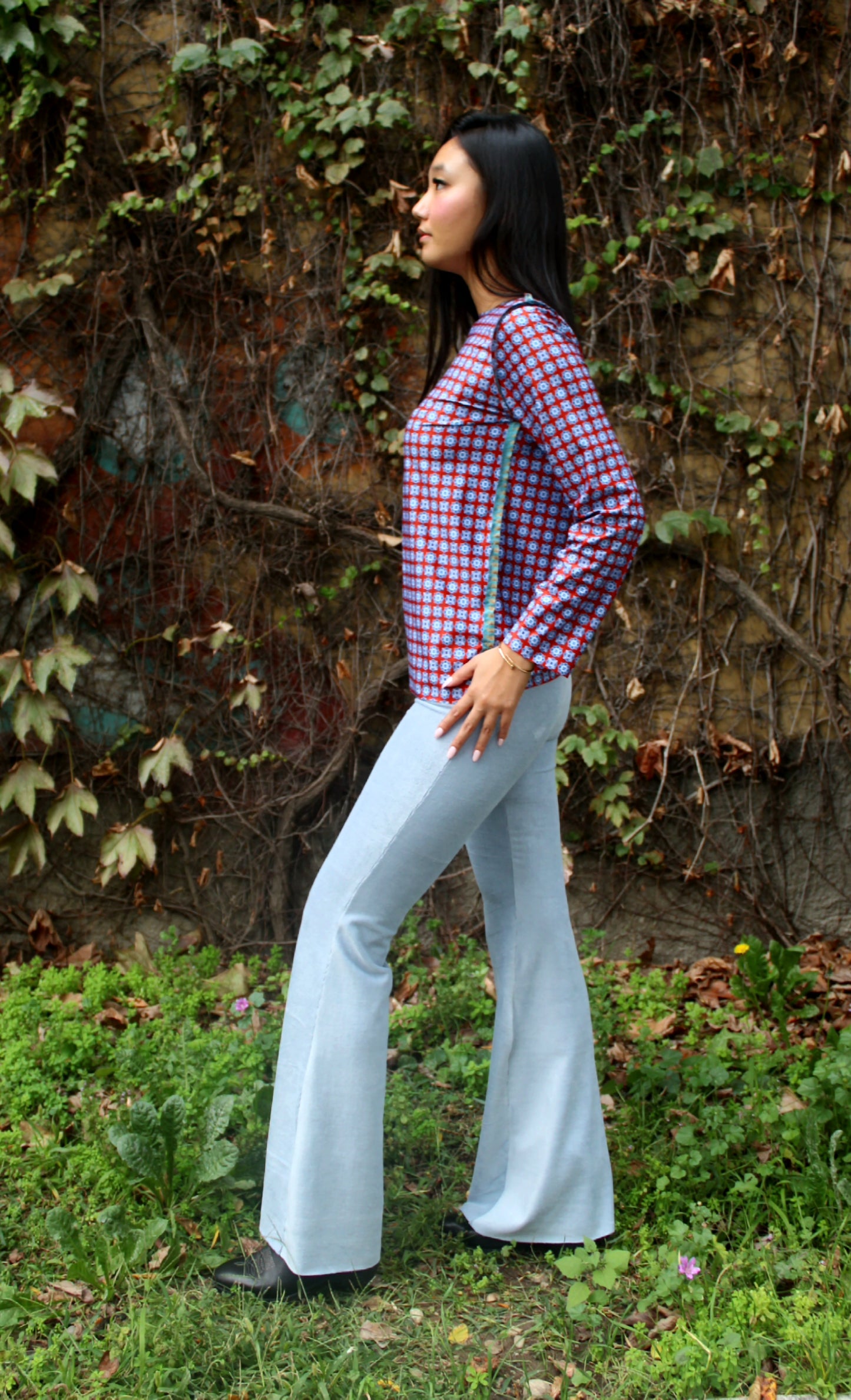 Maglia maniche lunghe elasticizzata peso leggero fantasia Double 2