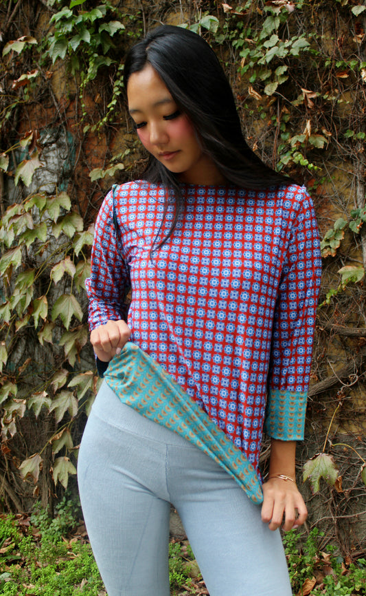 Maglia maniche lunghe elasticizzata peso leggero fantasia Double 2