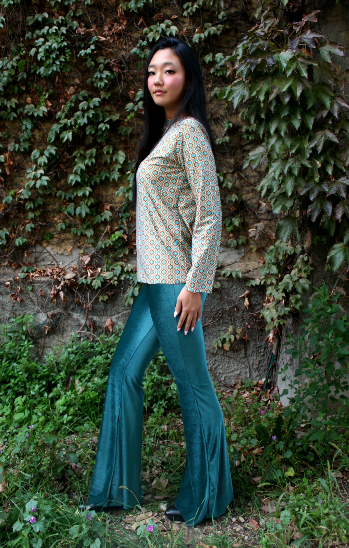 Maglia maniche lunghe elasticizzata peso leggero fantasia Double 1