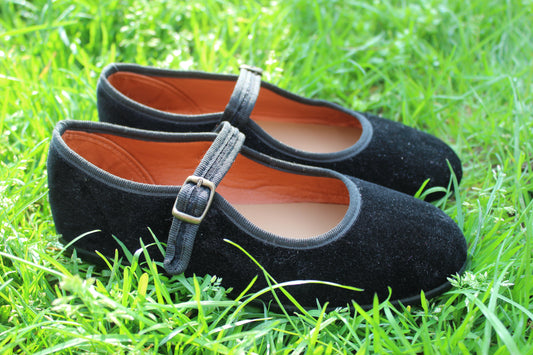 Ballerine in velluto nero