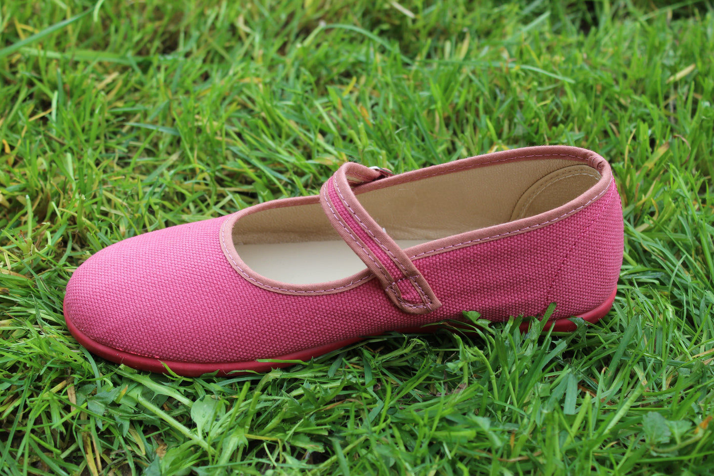 Ballerine in cotone rosa ciclamino
