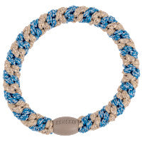Elastico per capelli Kknekki blue silver glitter stripe