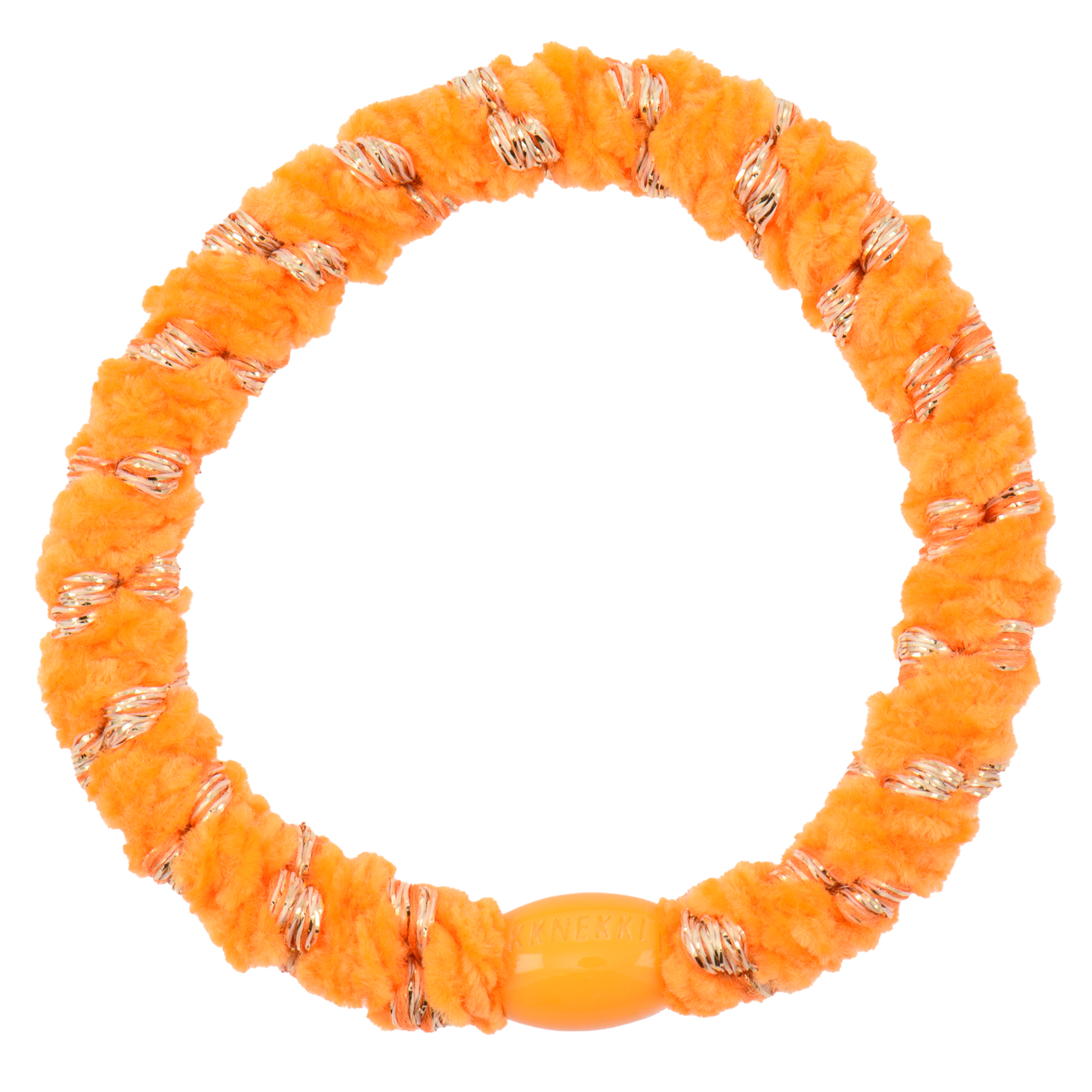 Elastico per capelli Kknekki velvet stripe orange