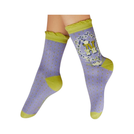 Calze in bamboo con lettera iniziale N