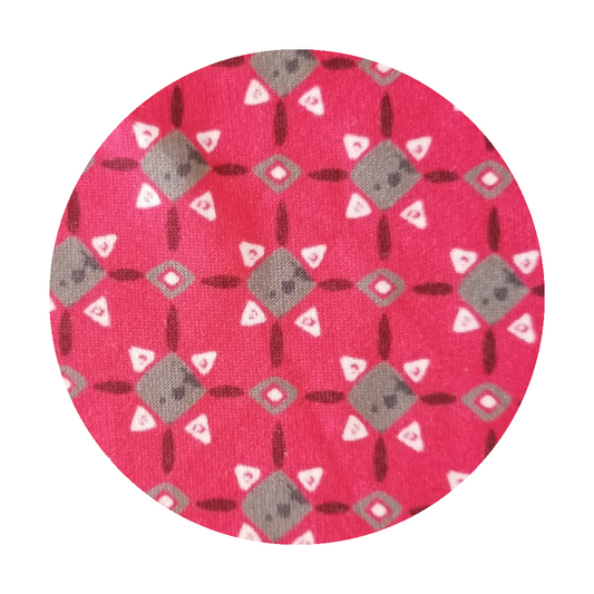 Canotta elasticizzata peso leggero fantasia geometrico fuxia