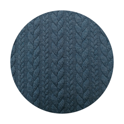 Felpa maniche lunghe treccia ottanio