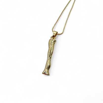 Collana con iniziale stile "bamboo"