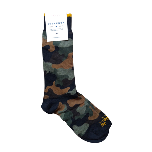Calze in the box camu short verde militare