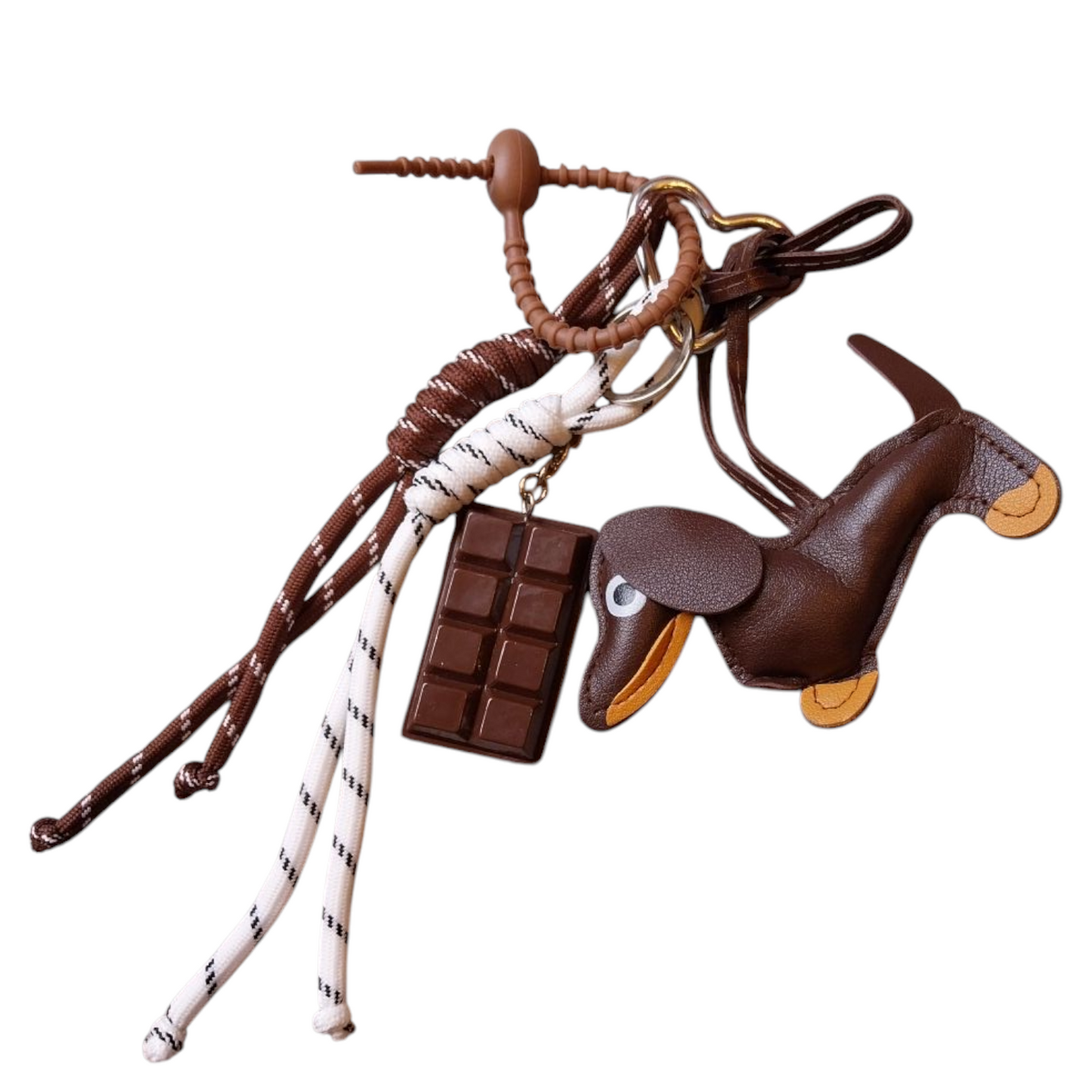 Bag Charm Bassotto e Cioccolata Marrone