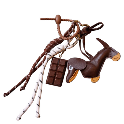 Bag Charm Bassotto e Cioccolata Marrone