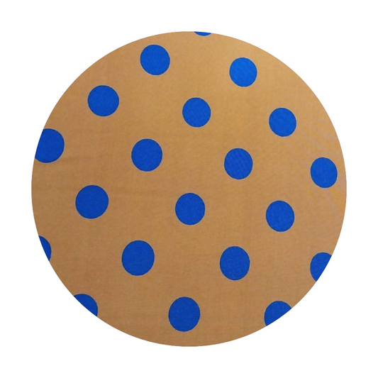 Canotta elasticizzata peso leggero fantasia marrone pois blu