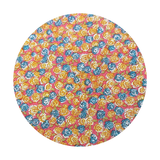 Gonna cotone fermo geometrico fiorellini multicolor