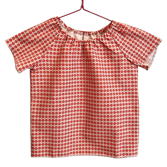 Camicia maniche corte cotone fermo stella Casbah rosso